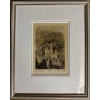 Image 1 : This framed and matted artwork is an original Neuschwanstein Castle piece by artist Ernst Geissendor