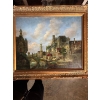 Image 4 :  antique impressionist oil painting featuring a European city scene, signed by an artist named "Fran
