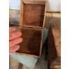 Image 10 : Several assorted wooden boxes, some with hinges and hooks. One box features partial labeling for Gil