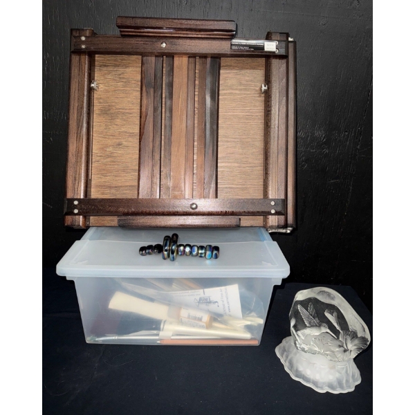 Foldable Wooden Professional Art Easel w/Magnet Bundle & Assorted Art Supplies