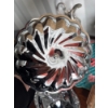 Image 2 : vintage two-tiered serving tray or cake stand featuring a distinctive scalloped, swirl design patter