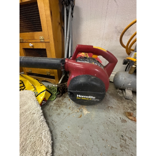 Homelite Vac Attack II gasoline-powered leaf blower and vacuum mulcher. 