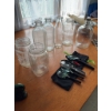 Image 5 : Glass canning jars, metal kitchenware, a porcelain tea set, animal figurines, magnifying glasses, se