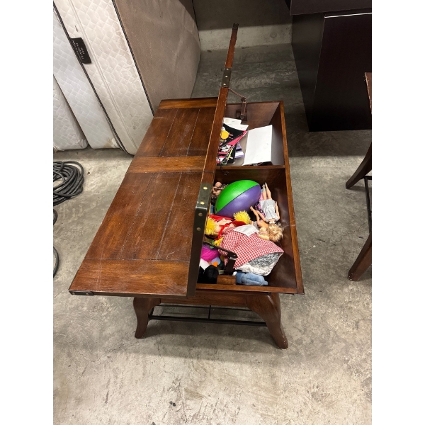 Living room table with storage