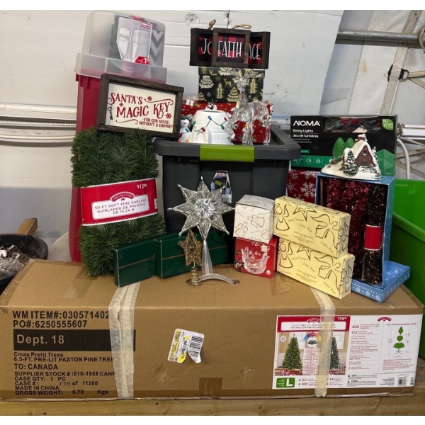 Holiday & Seasonal Decor-  Christmas Tree, Garland, Stars, Lights & More
