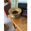 Image 6 : Two Old Hickory knives, a western rodeo-themed metal belt buckle, a wooden bar cart with casters and
