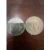 Image 2 : Two 1972 Kennedy Half Dollar coins, United States, both displaying the portrait of John F. Kennedy w