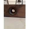 Image 1 : Wooden carpenter's level with brass fittings and inset bubble vial, featuring two viewing windows. T