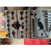 Image 1 : Tap and die set for threading, housed in a hard plastic carry case. Includes multiple dies, taps, ha