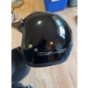 Image 1 : Black CS-5 motorcycle helmet with visor and a pair of black leather RoadTour gloves. The helmet feat
