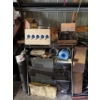 Image 1 : Shelving unit, bird cages, unknown items, cables, tubing, two inch water pump hoses, and more, all i