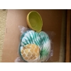 Image 1 : This is a tropical oasis outdoor seat cushion with a pineapple and palm leaf design. 
Translation:

