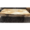 Image 3 : BEAUTIFULL BUTCHER BLOCK TABLE 6 FOOT FDA APROVED WITH STEEL LEGS VERY NICE 