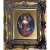 Image 4 :  vintage reproduction print of a 17th-century portrait by Sir Peter Lely, housed in an ornate gold-c