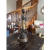Image 3 :  bronze figurine representing a young woman in a rustic or rural setting, characteristic of late 19t
