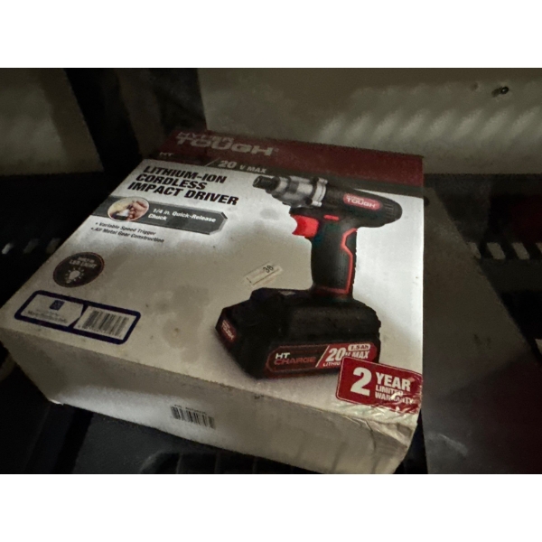  Hyper tough lithium ion cordless impact driver, and Craftsman Dremel set.