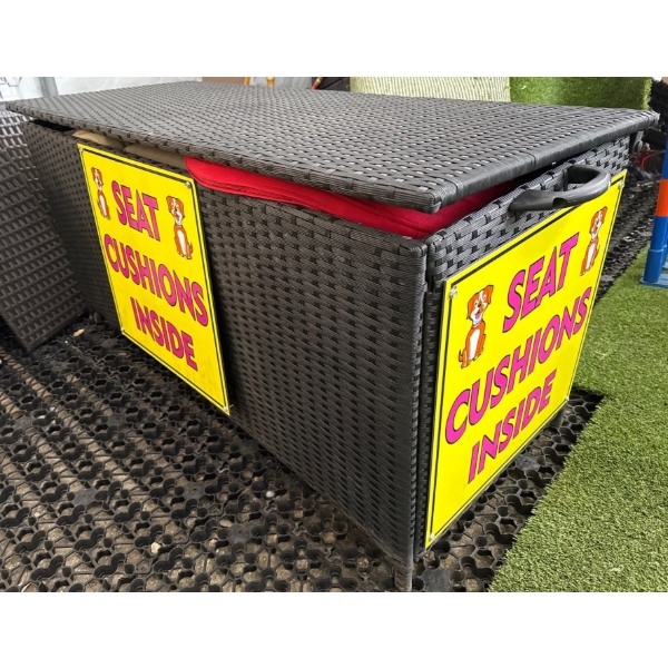 Wicker Seat Cover Wicker Storage Box-Stated Seating Is Covered