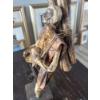 Image 5 :  vintage Mexican folk art paper mache figurine, likely dating from the 1960s or 1970s, depicting a m