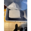 Image 3 : Rubbermaid cooler with cup holders on top.