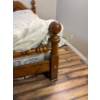Image 5 : Vintage wood queen bed frame, heavy duty with mattress and box spring