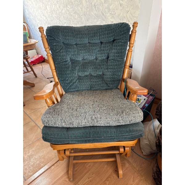 wooden glider rocking chair