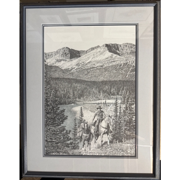  framed artwork is a limited edition print titled "Packer's Paradise" by Canadian artist Bernie Brow