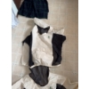 Image 3 : Woods Canada outdoor pullover jacket made from lightweight material in cream and black colors. Featu