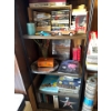 Image 1 : Star Trek book collection. Five shelf shelf metal legs, with matchbox cars, serving tray box of unkn
