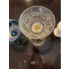 Image 2 : Japanese ceramic oil lamp with floral design, a pressed cut glass compote or candy dish with ornate 