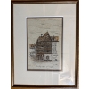 Image 1 : framed vintage print depicting the Maison Kammerzell in Strasbourg, France, a historic building cons