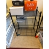 Image 1 : Black metal rack, 23in wide 13in deep and 28in high, sturdy and versatile.