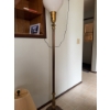 Image 11 : Porcelain table lamp featuring two handles, gold accents, and a classical painted pastoral scene. La