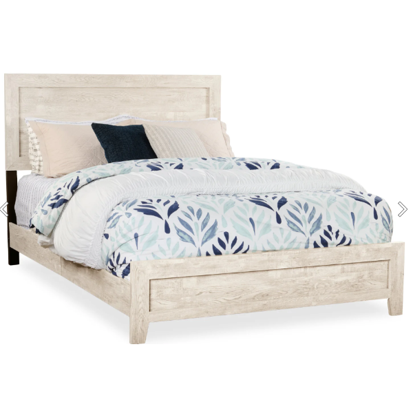 Arbor Panel Bed, Driftwood White - Queen Size