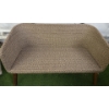 Image 11 : Mid Century Modern Style Outdoor Living Wicker Furniture w/Cushions  Two Seater Sofa & Two Arm Chair