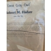 Image 3 : The item is a framed art print titled "Great Gray Owl" by artist Robert M. Fisher, completed in 1983