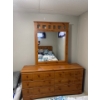 Image 1 :  wood dresser and mirror set, 