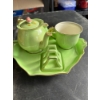Image 6 : Vintage Royal Winton Grimwades green rosebud breakfast set with gold edging