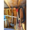 Image 1 : Heavy duty extension cord, shovels, post hole diggers, yellow extension cord and chains, all include