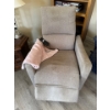 Image 1 : Power reclining chair with remote, in working condition, grey/beige with some stains