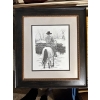Image 1 :  limited edition framed art print titled "A Spring Tradition" by Canadian pencil artist BJ Brown, nu