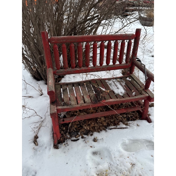Vintage wooden rocking chair.