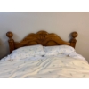 Image 4 : Vintage wood queen bed frame, heavy duty with mattress and box spring