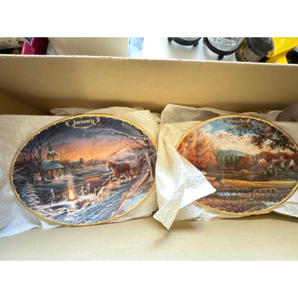 collectible plates from the Bradford Exchange "Seasons to Remember" series, featuring art by Terry R