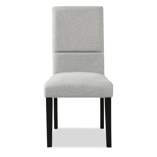 Verona Dining Chair with Linen-Look Fabric, Wood - Light Grey 2 CHAIRS