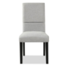 Image 1 : Verona Dining Chair with Linen-Look Fabric, Wood - Light Grey 2 CHAIRS