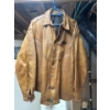 Image 1 : vintage brown leather t jacket or bomber jacket,  size xl
