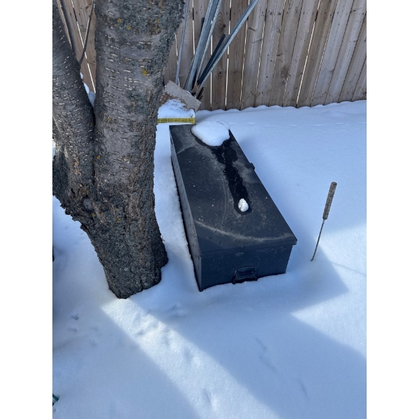 jobsite tool box designed for secure, all-weather storage of tools and equipment. contents unknown