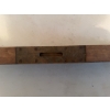 Image 13 : Wooden carpenter's level with brass fittings and inset bubble vial, featuring two viewing windows. T