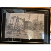 Image 1 : limited edition pencil sketch of an oilfield pumpjack by artist Floyd B. Stubbs, titled "Pump Jack &
