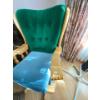 Image 2 :  wooden glider with velvet cushions